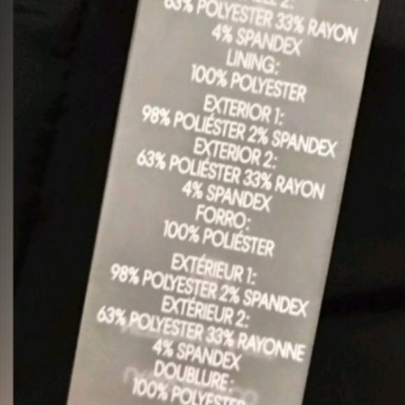 CALVIN KLEIN women’s black white zippered blazer jacket sz 6P career work office - Picture 6 of 11